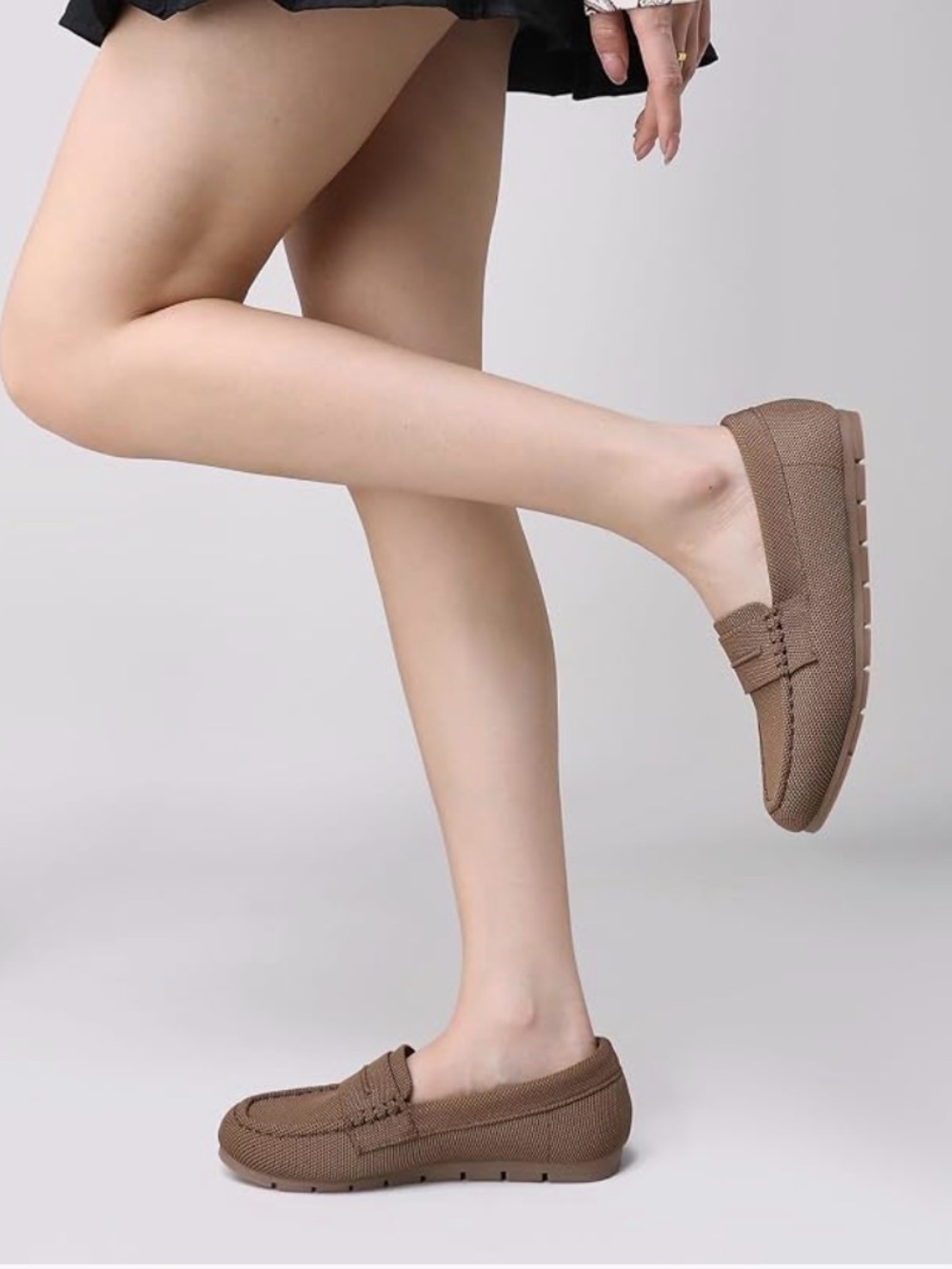 Women's Casual Slip-On Loafers in Brown